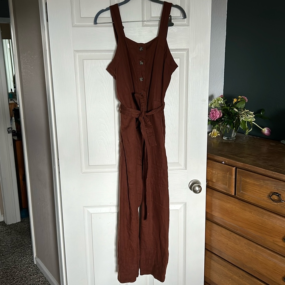 Everlane linen jumpsuit sz8